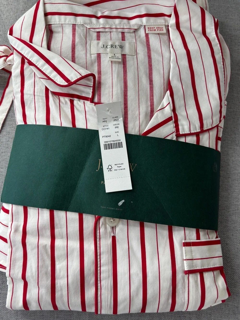J.Crew Pajama set in cotton poplin